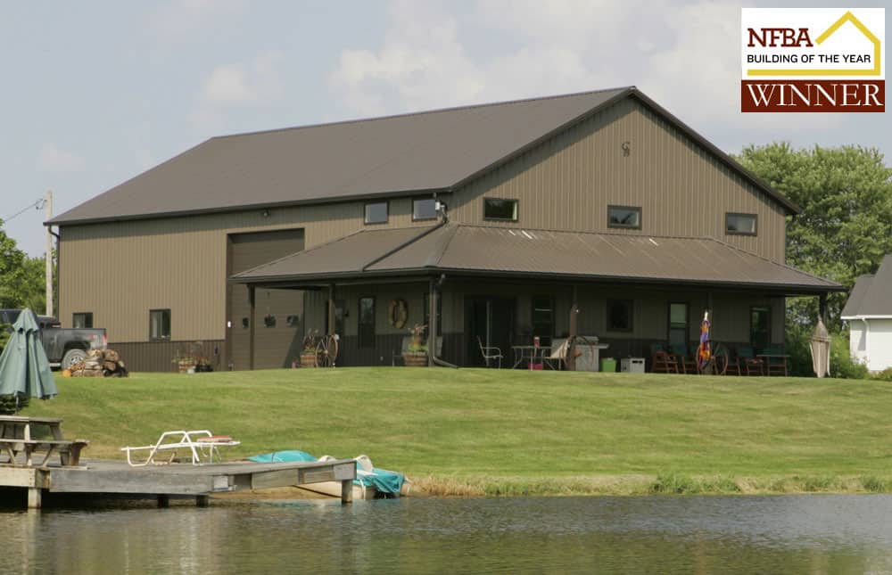 this impressive backyard shed combines living quarters, a