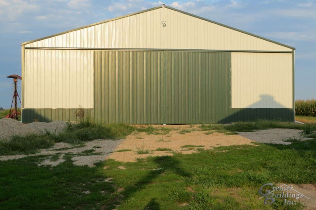 Iowa Pole Barn Machine Shed Illinois Pole Barn Machine Shed GB#1407 George Machine Shed-1-min