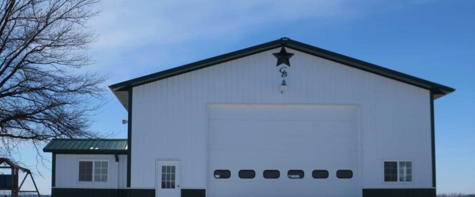 large white insulated workshop building