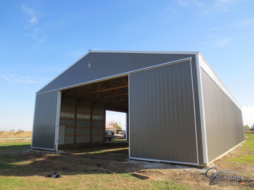 Iowa Pole Barn Machine Shed Illinois Pole Barn Machine Shed GB#2371 John Machine Shed-1-min