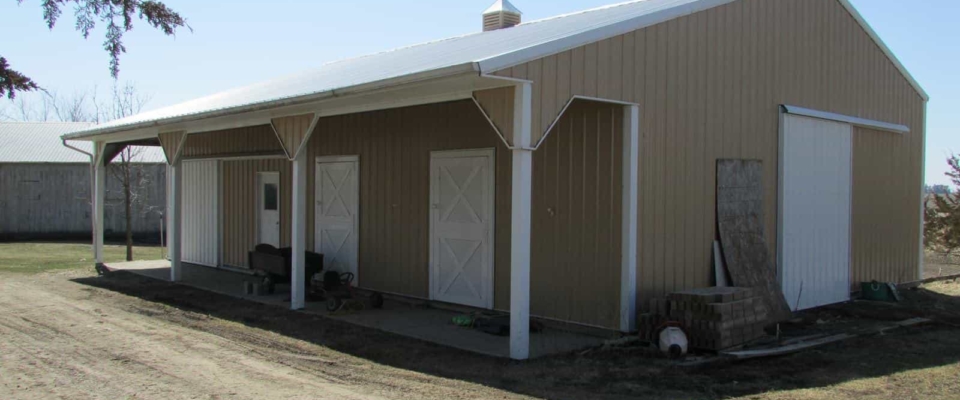 rose gold pole barn storage building residential