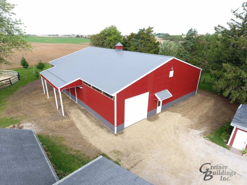 Iowa Post Frame Illinois Post Frame GB#4587 Jason Livestock-2-min Equestrian Barn