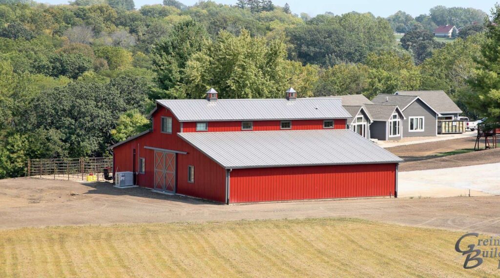 Winterset, Iowa Post Frame Pole Barn GB#5777 Rob Livestock-6-min Waukee, IA Cattle Barn