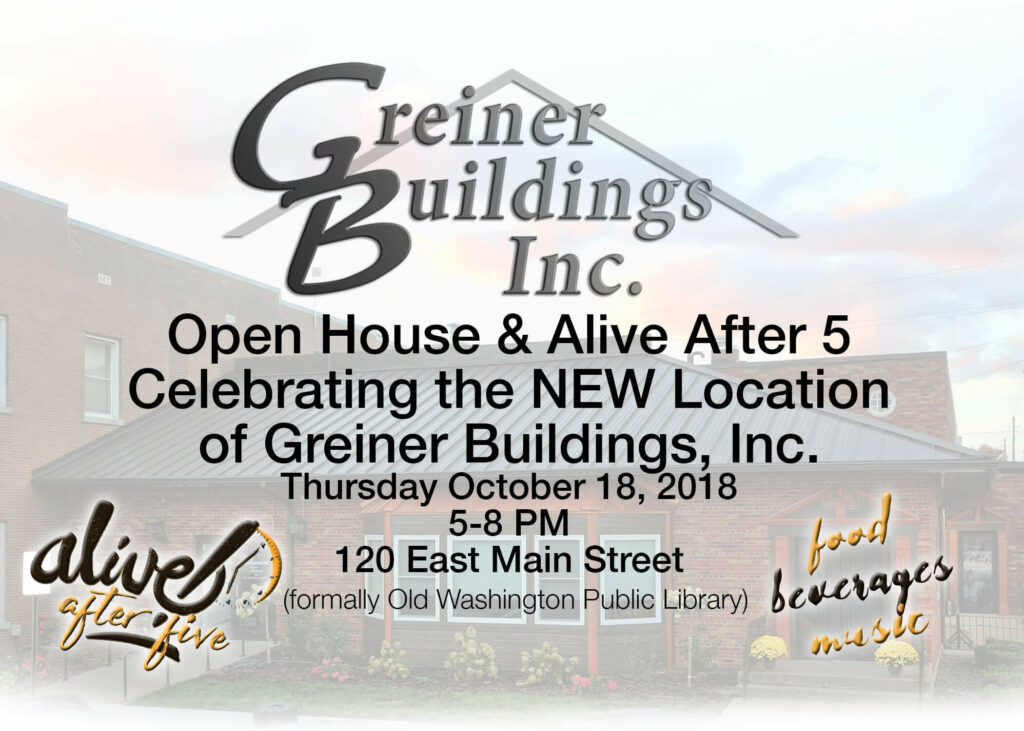 greiner buildings open house october 18, 2018 5-8pm 5x7 post card-min